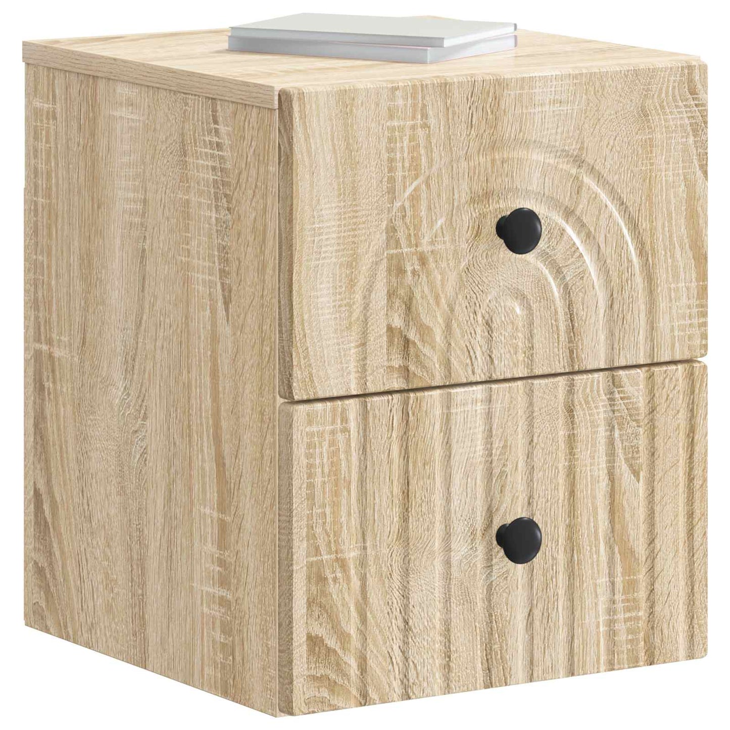 vidaXL Τοίχου Κρεμαστό Κομοδίνο 2 τμχ. Sonoma Δρυς 33 x 34,5 x 40 εκ