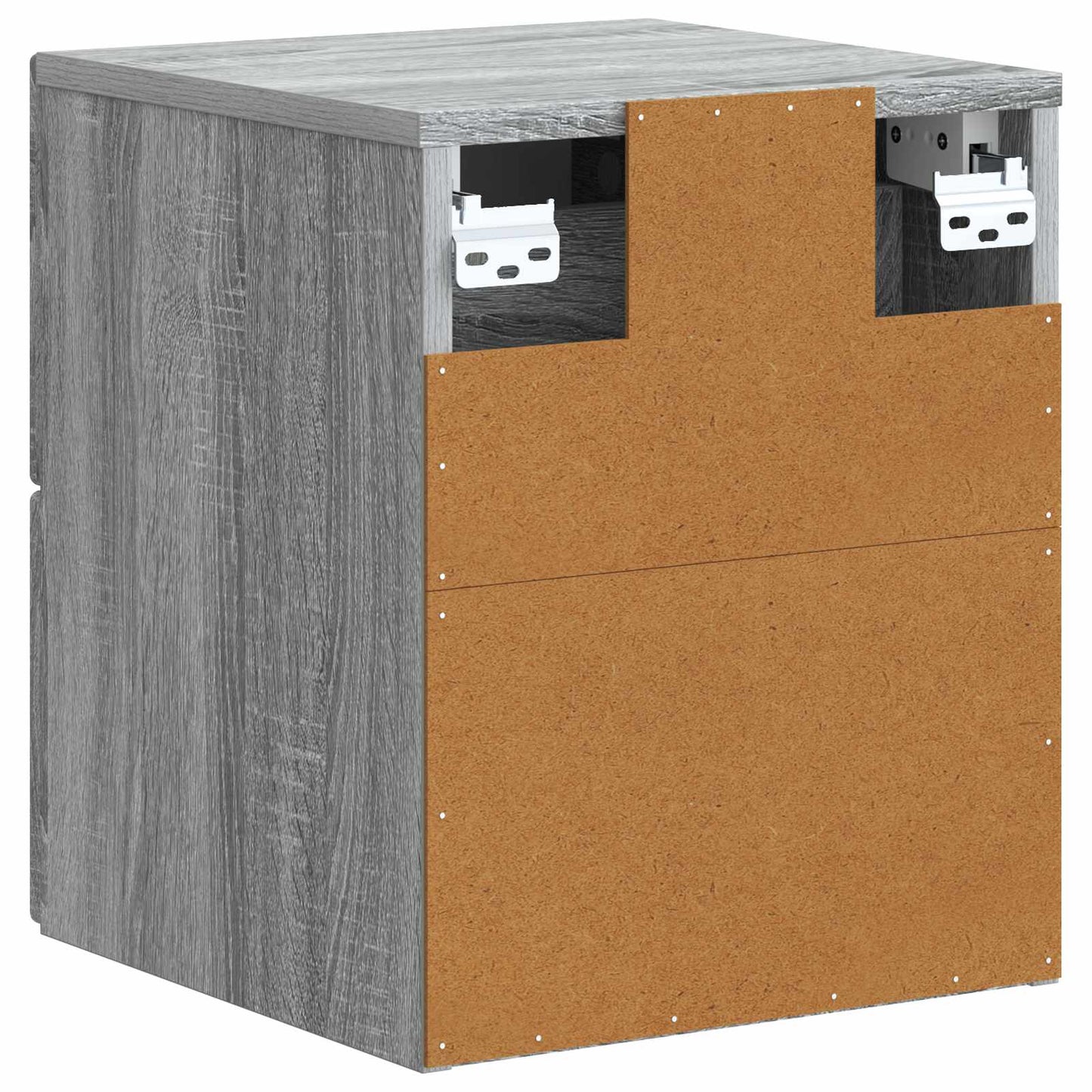 vidaXL Τοίχου Κρεμαστό Κομοδίνο Γκρι Sonoma 33 x 34,5 x 40 εκ