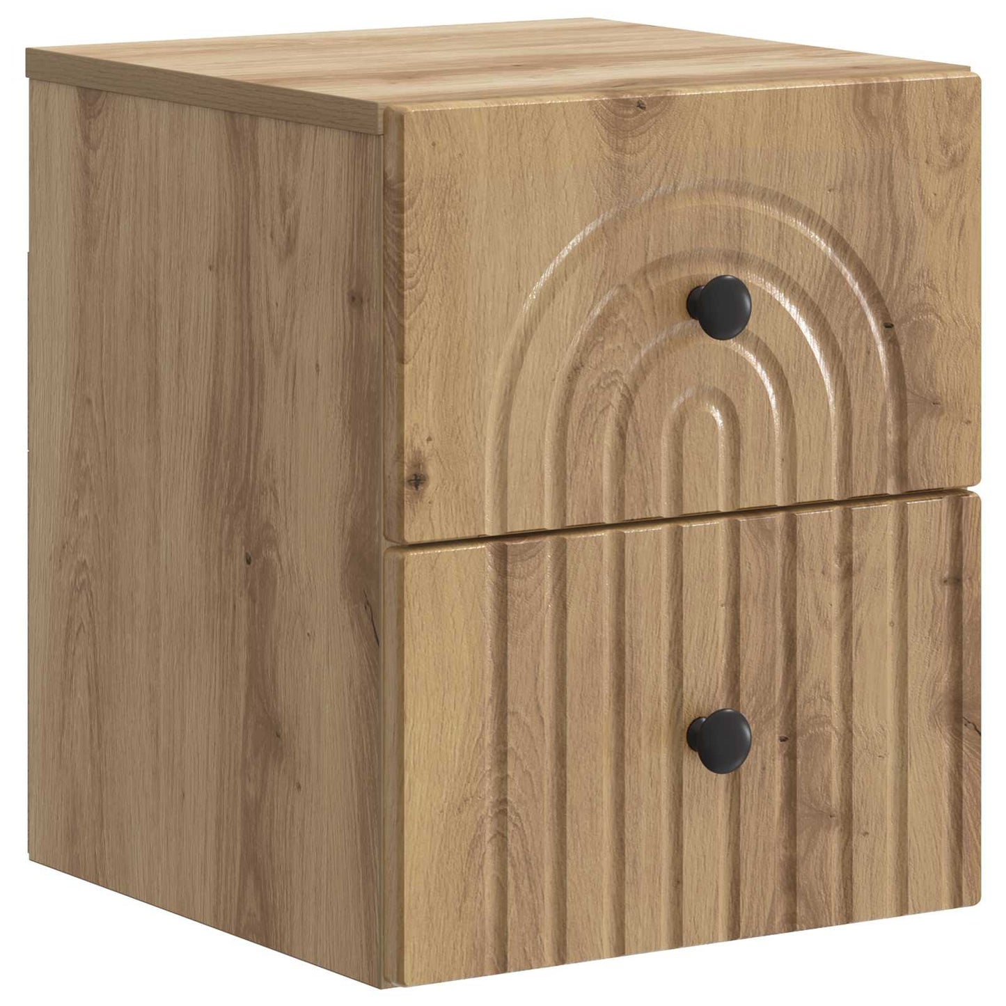 vidaXL Τοίχου Κρεμαστό Κομοδίνο Artisan Δρυς 33 x 34,5 x 40 εκ