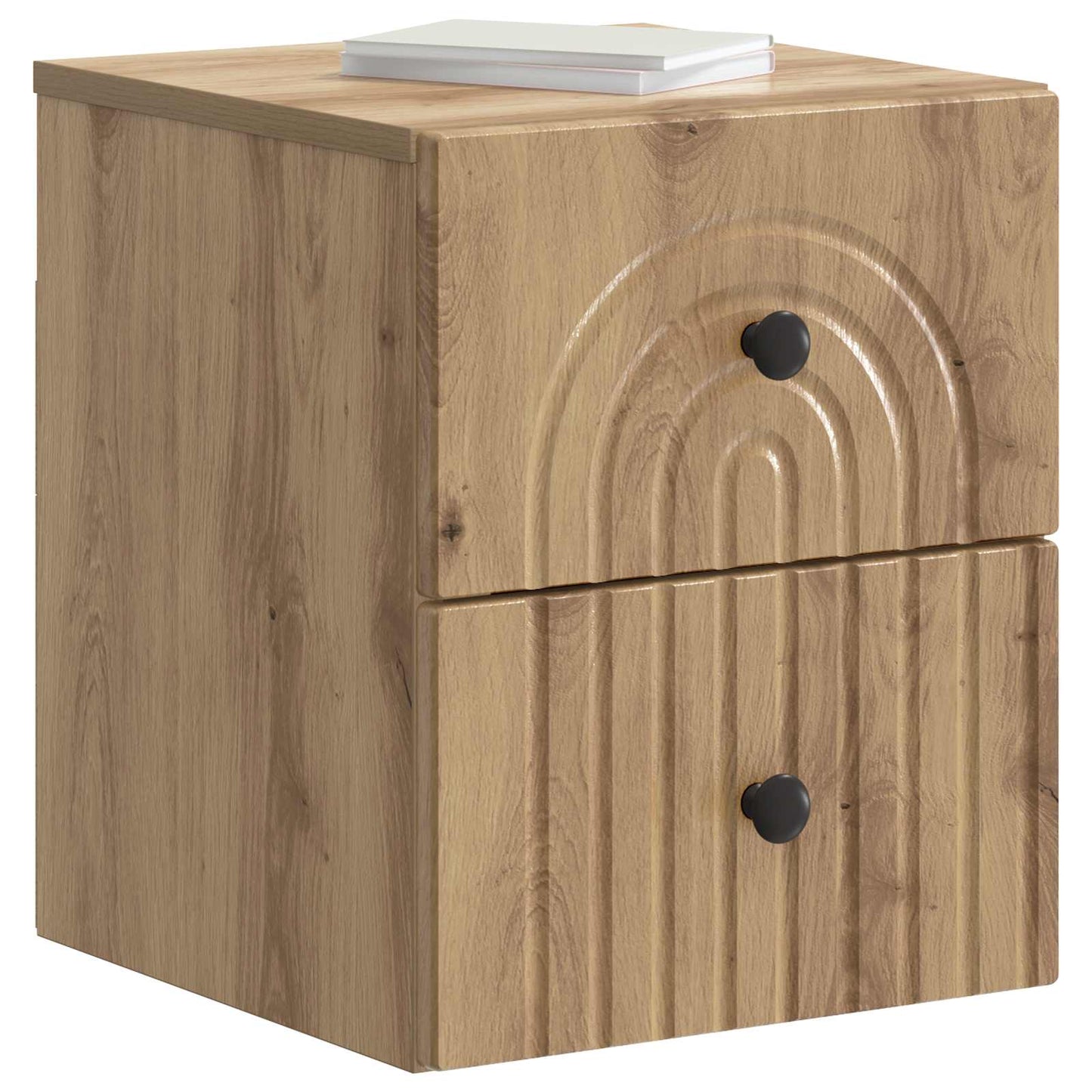 vidaXL Τοίχου Κρεμαστό Κομοδίνο Artisan Δρυς 33 x 34,5 x 40 εκ
