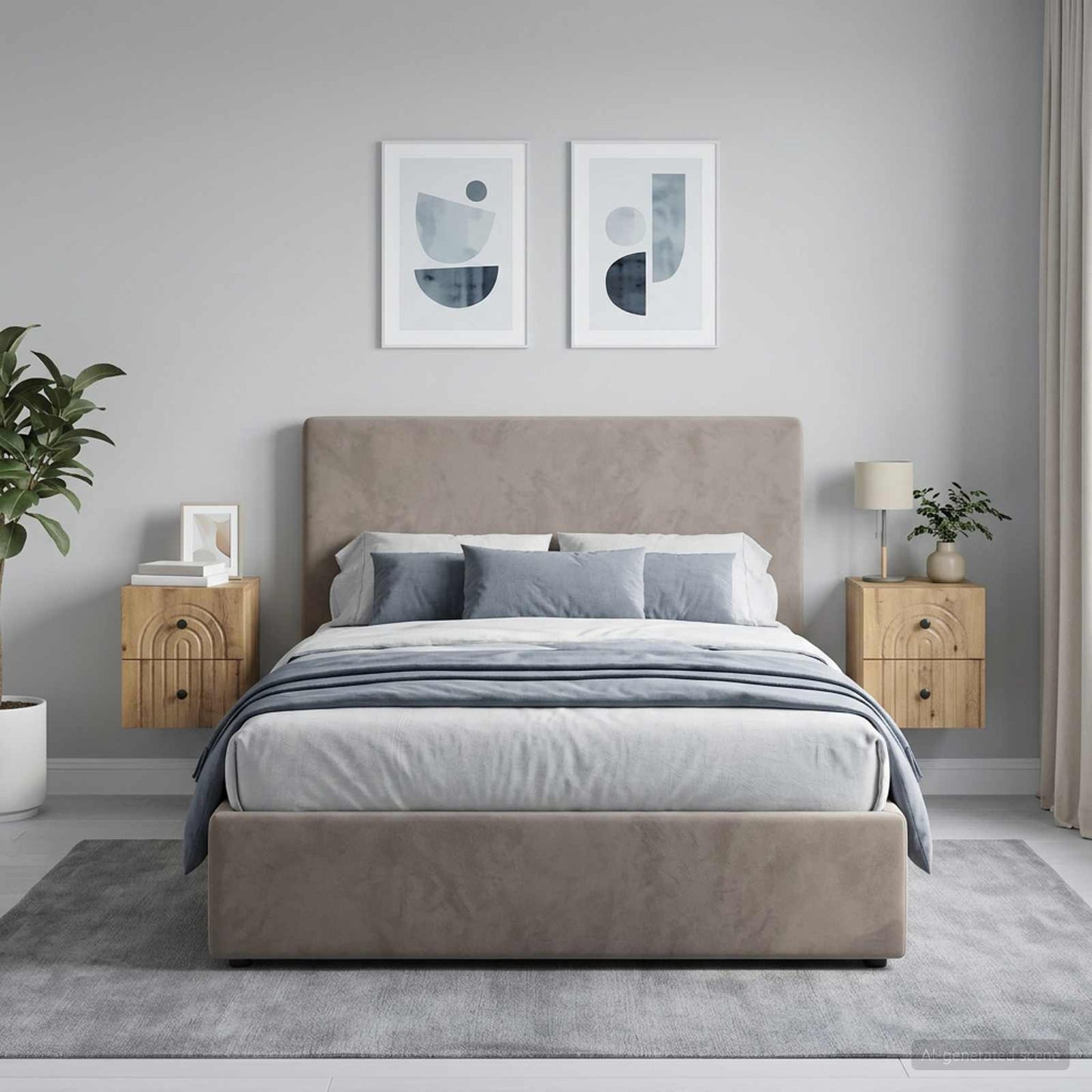 vidaXL Τοίχου Κρεμαστό Κομοδίνο 2 τεμ. Artisan Δρυς 33 x 34,5 x 40 εκ