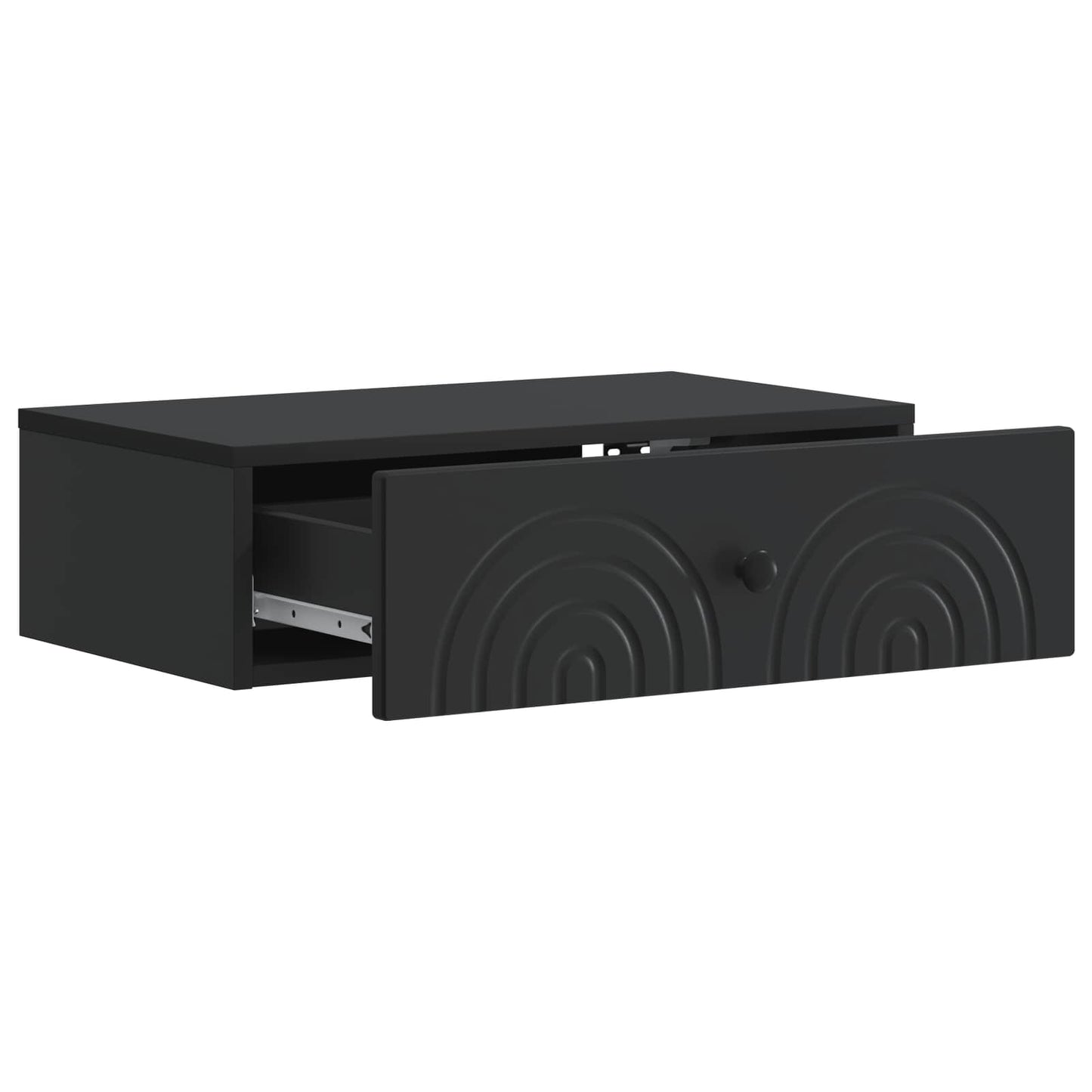 vidaXL Τραπεζάκι Τοίχου 59 x 34,5 x 17 εκ. Επεξεργασμένο Ξύλο Μαύρο
