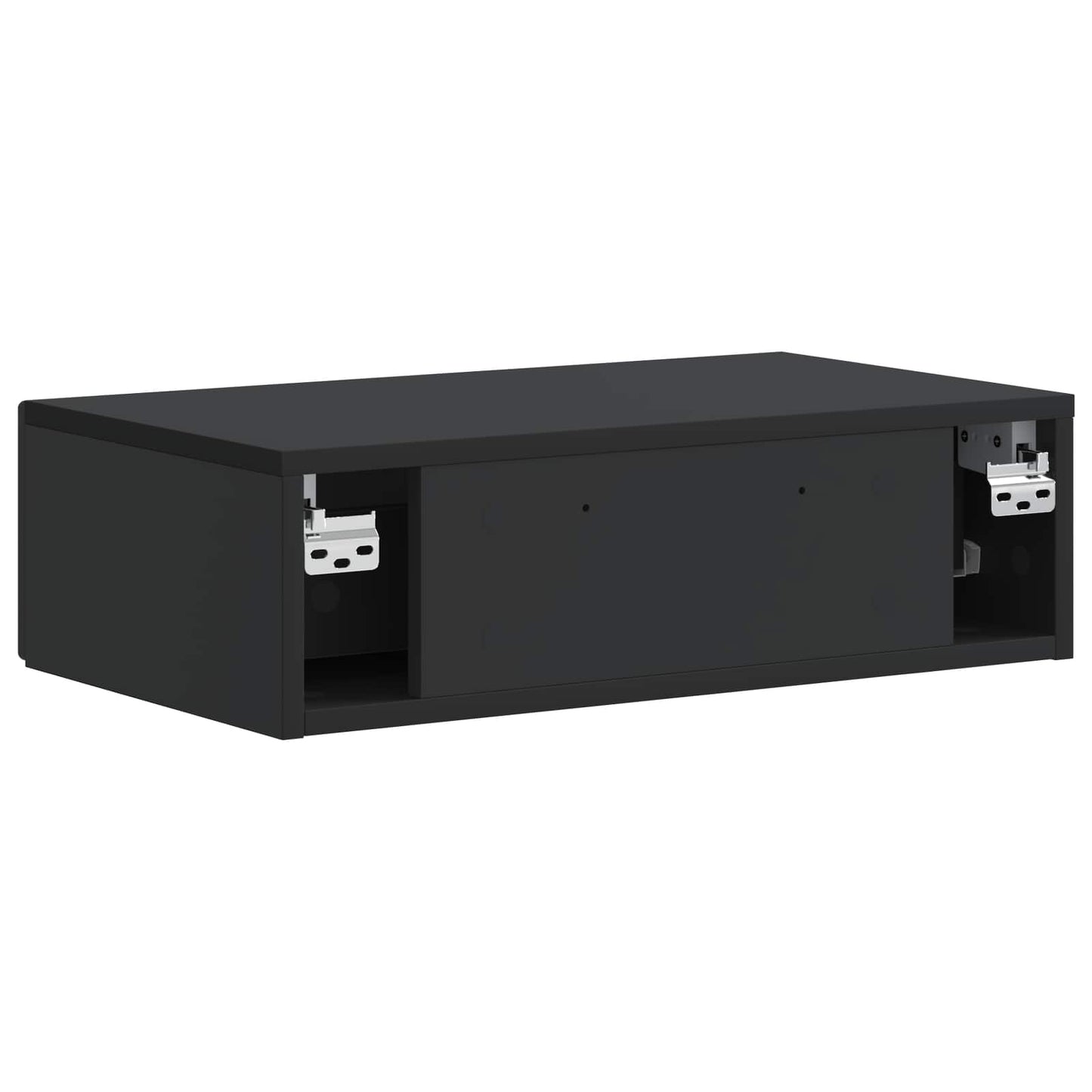 vidaXL Τραπεζάκι Τοίχου 59 x 34,5 x 17 εκ. Επεξεργασμένο Ξύλο Μαύρο