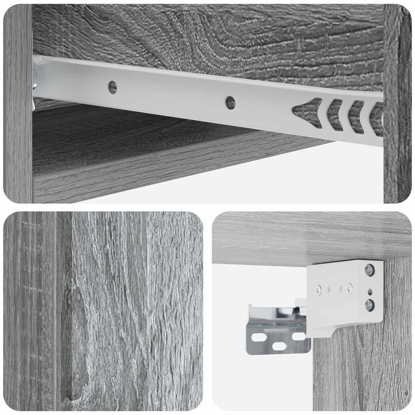 vidaXL Τραπεζάκι Τοίχου 59 x 34,5 x 17 εκ. Επεξεργασμένο Ξύλο