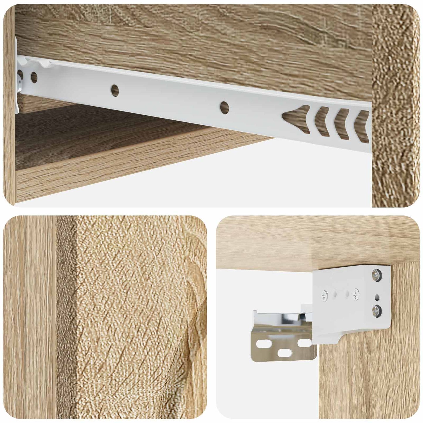 vidaXL Τραπεζάκι Τοίχου 87,5 x 34,5 x 17 εκ. Επεξεργασμένο Ξύλο