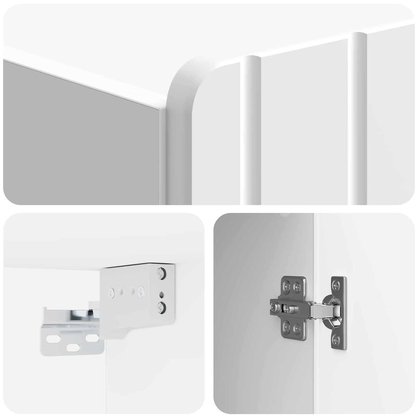 vidaXL Τοίχου Ντουλάπα Γυαλιστερό Λευκό 66 x 34,5 x 92 εκ.
