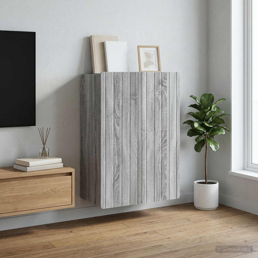 vidaXL Τοίχου Ντουλάπα Γκρι Sonoma 66 x 34,5 x 92 εκ.
