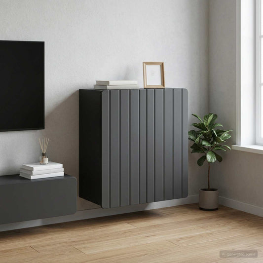 vidaXL Τοίχου Ντουλάπα Μαύρο 59 x 31 x 64 εκ. Επεξεργασμένο Ξύλο