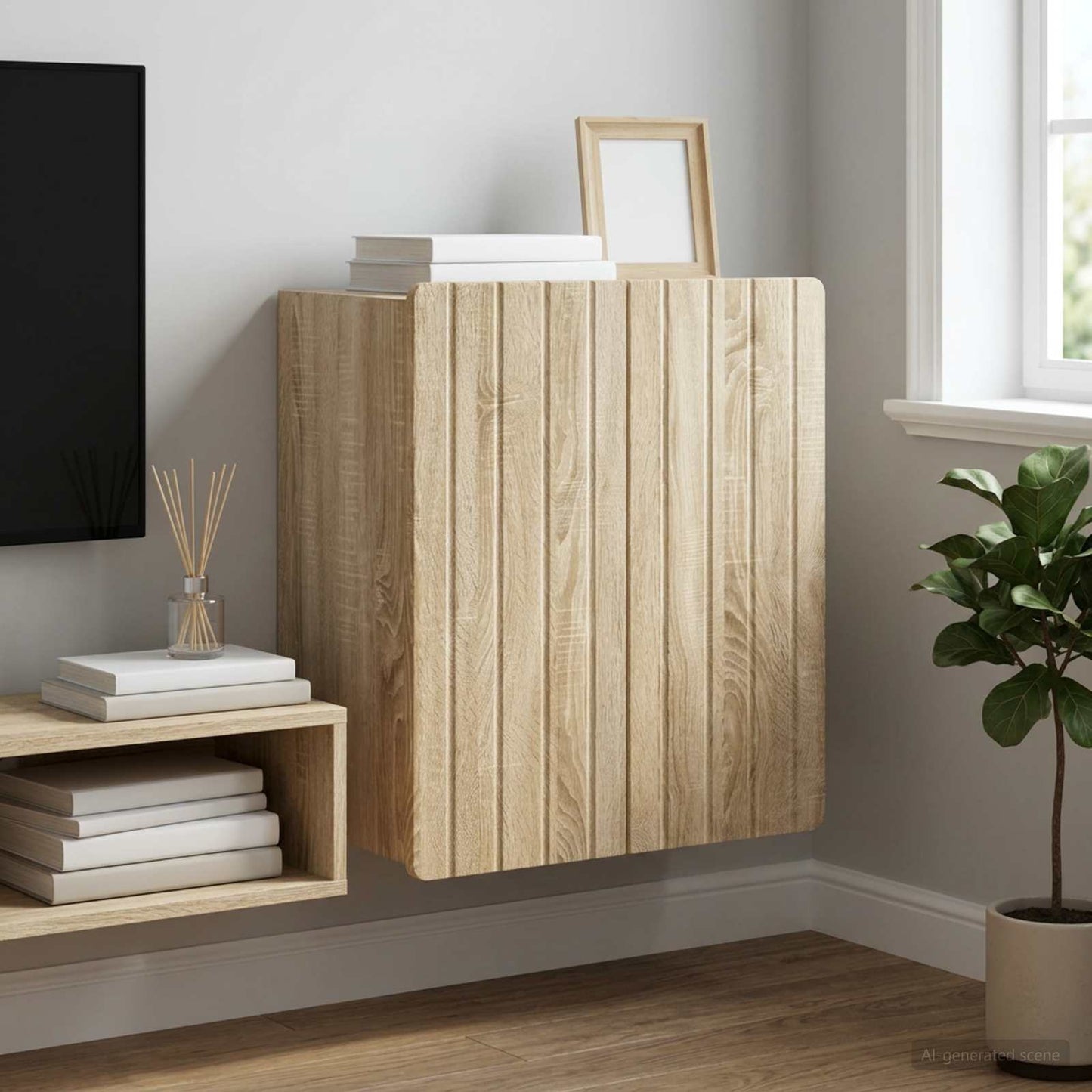 vidaXL Τοίχου Ντουλάπα Sonoma Δρυς 59 x 31 x 64 εκ. Επεξεργασμένο Ξύλο