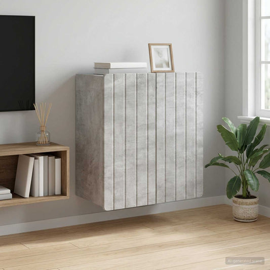 vidaXL Τοίχου Ντουλάπα Γκρι Σκυροδέματος 59 x 31 x 64 εκ.
