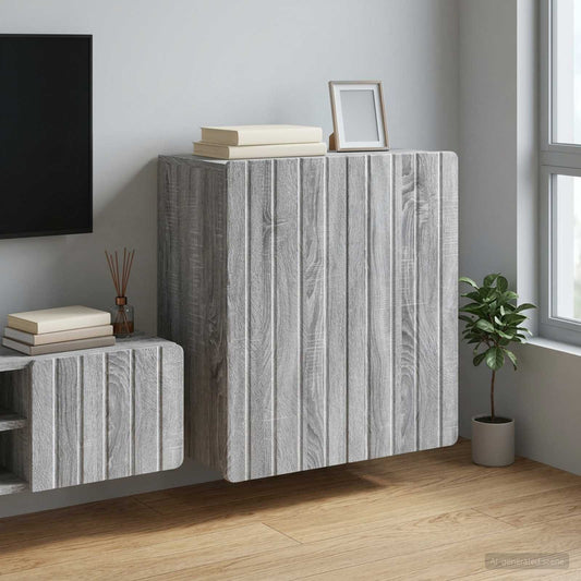 vidaXL Τοίχου Ντουλάπα Γκρι Sonoma 59 x 31 x 64 εκ. Επεξεργασμένο Ξύλο