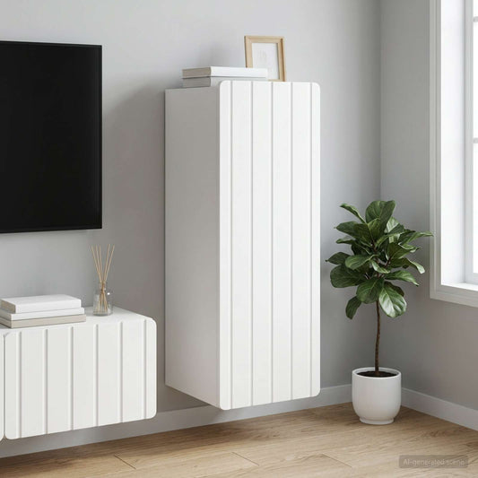 vidaXL Τοίχου Ντουλάπα Λευκό 33 x 34,5 x 94 εκ. Επεξεργασμένο Ξύλο