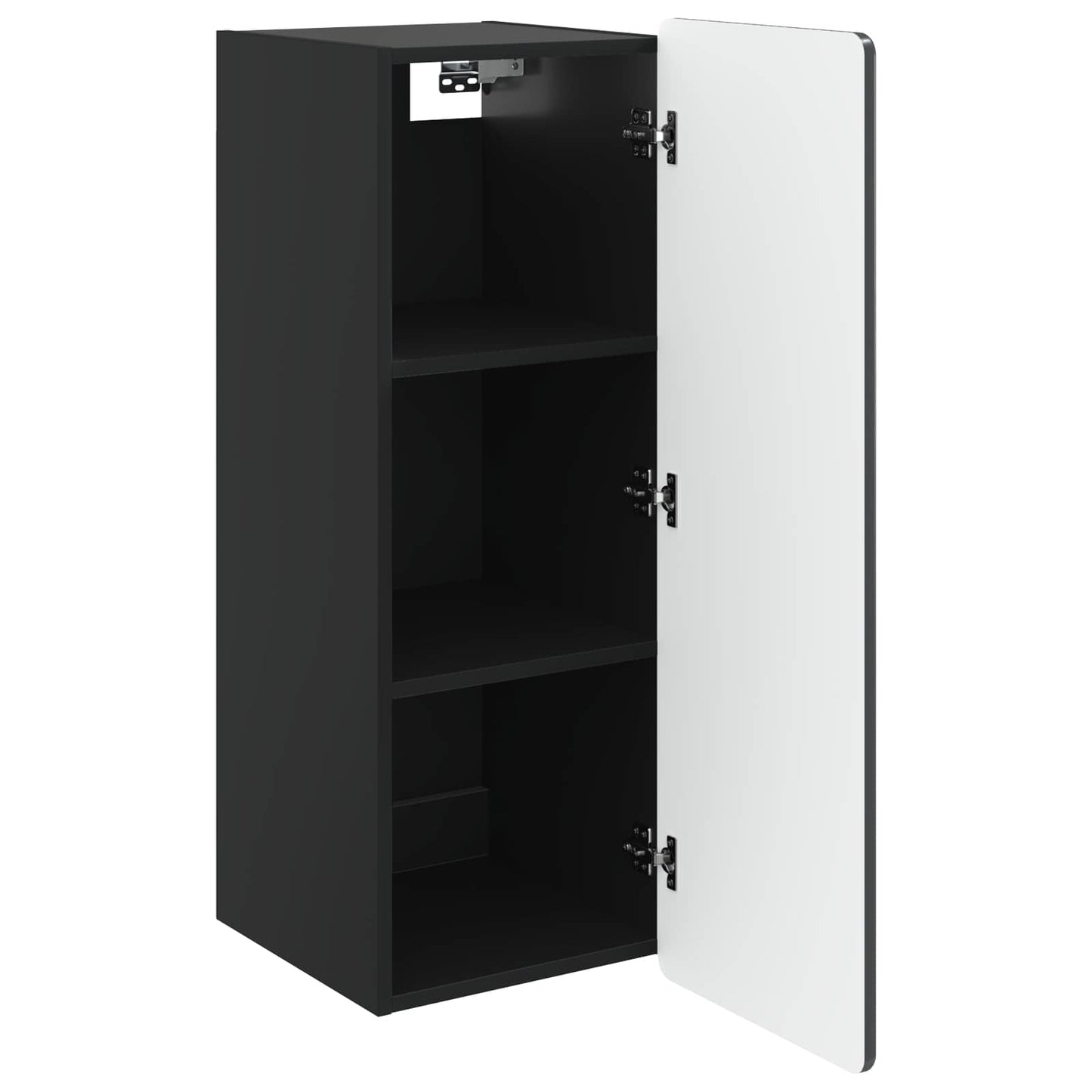 vidaXL Τοίχου Ντουλάπα Μαύρο 33 x 34,5 x 94 εκ. Επεξεργασμένο Ξύλο