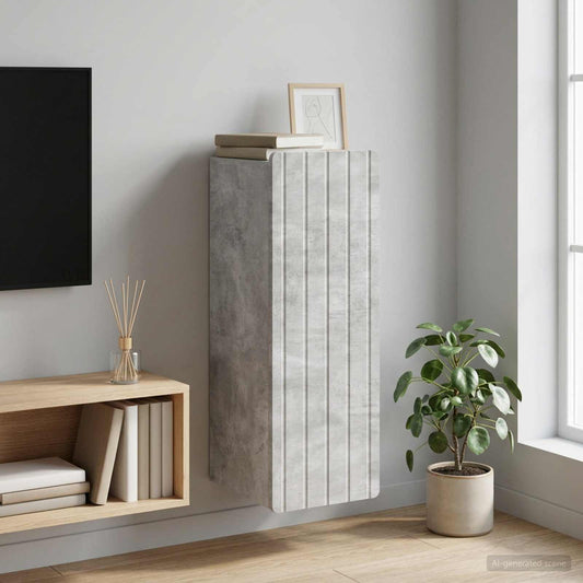 vidaXL Τοίχου Ντουλάπα Γκρι Σκυροδέματος 33 x 34,5 x 94 εκ.