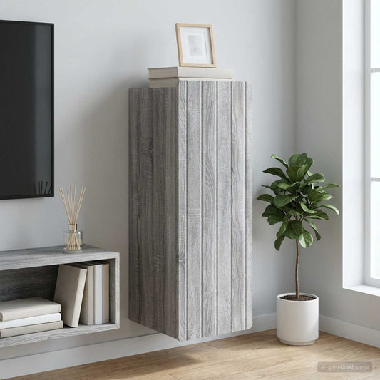 vidaXL Τοίχου Ντουλάπα Γκρι Sonoma 33 x 34,5 x 94 εκ.
