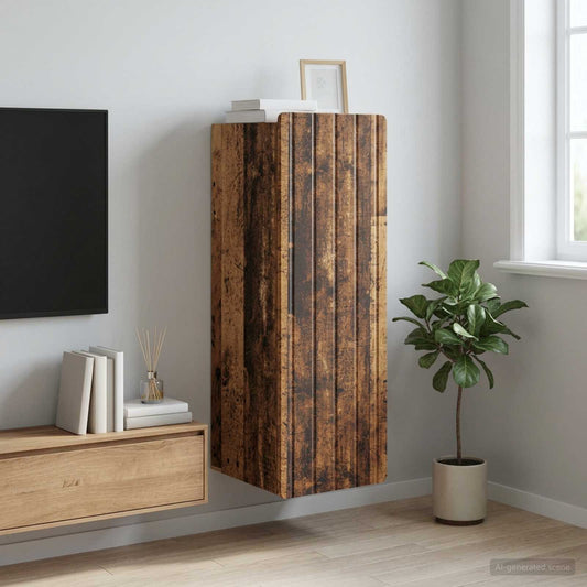 vidaXL Τοίχου Ντουλάπα Παλαιωμένο ξύλο 33 x 34,5 x 94 εκ.