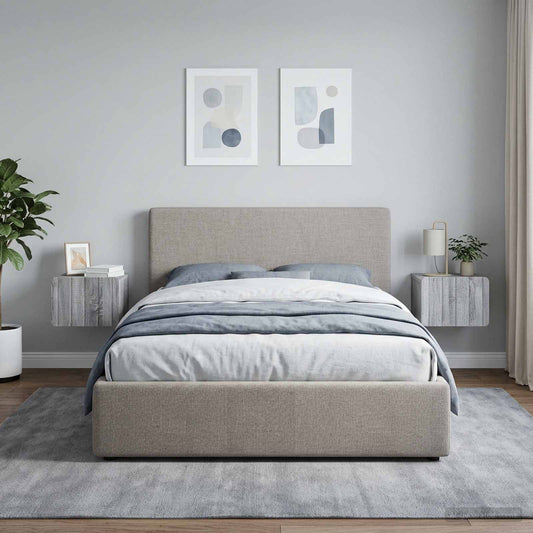 vidaXL Τοίχου Κρεμαστό Κομοδίνο 2 τμχ. Γκρι Sonoma 33 x 34,5 x 24 εκ.