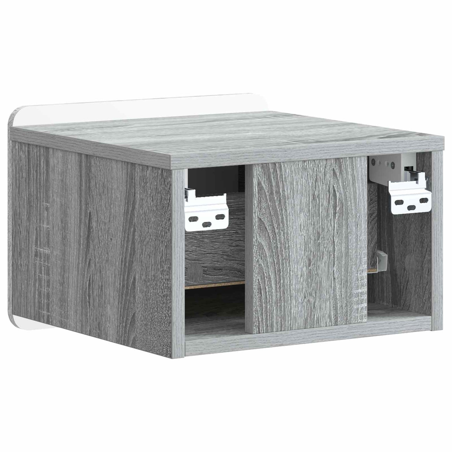 vidaXL Τοίχου Κρεμαστό Κομοδίνο 2 τμχ. Γκρι Sonoma 33 x 34,5 x 24 εκ.
