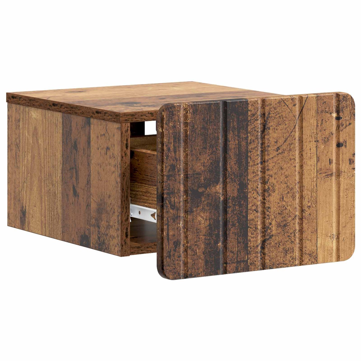 vidaXL Τοίχου Κρεμαστό Κομοδίνο Παλαιωμένο ξύλο 33 x 34,5 x 24 εκ.