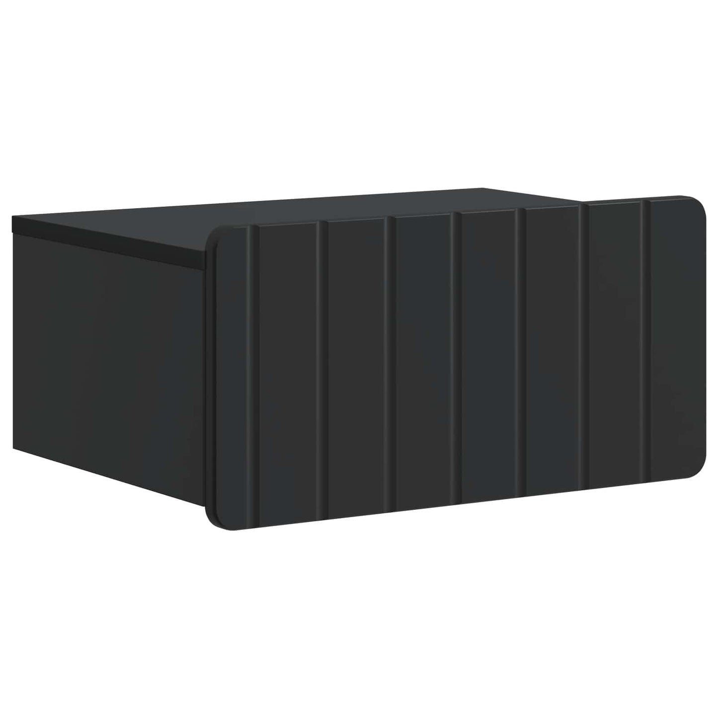 vidaXL Τοίχου Κρεμαστό Κομοδίνο 2 τμχ. Μαύρο 49 x 34,5 x 24 εκ.