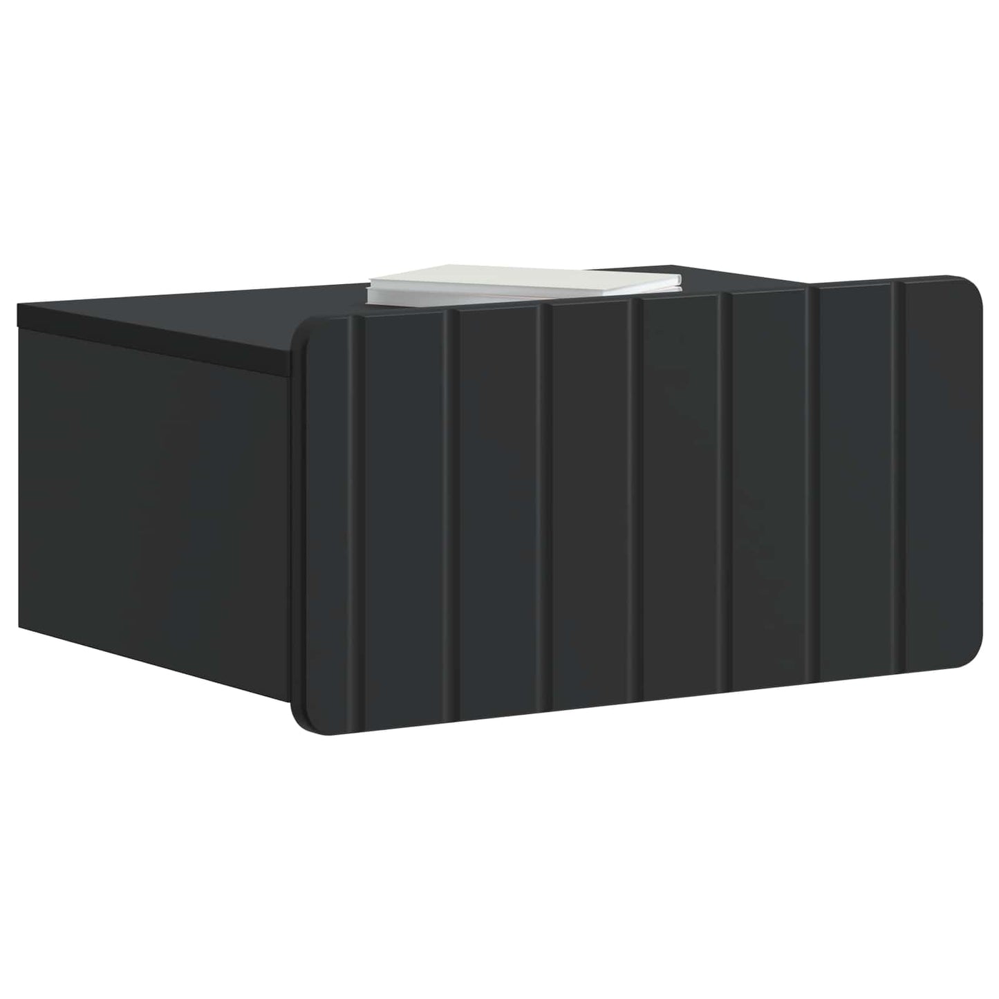vidaXL Τοίχου Κρεμαστό Κομοδίνο 2 τμχ. Μαύρο 49 x 34,5 x 24 εκ.