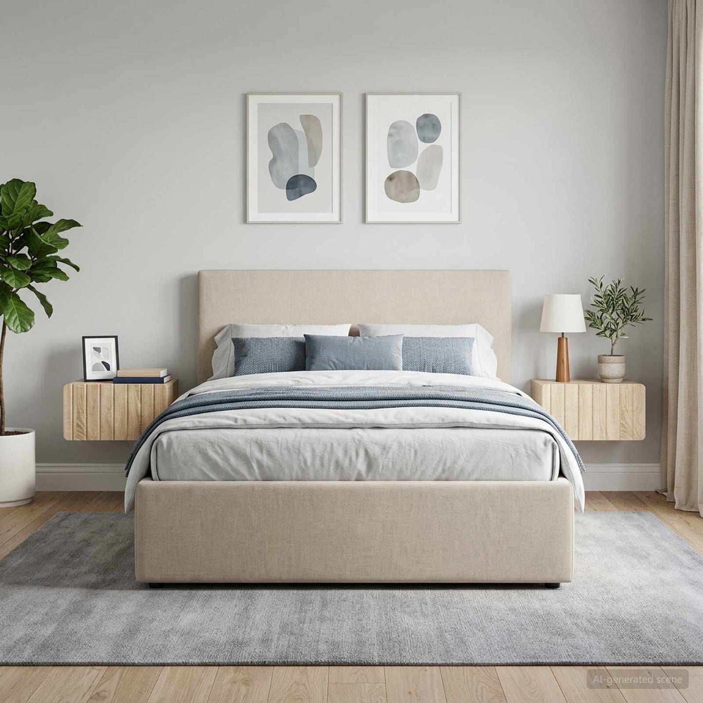 vidaXL Τοίχου Κρεμαστό Κομοδίνο 2 τμχ. Sonoma Δρυς 49 x 34,5 x 24 εκ.