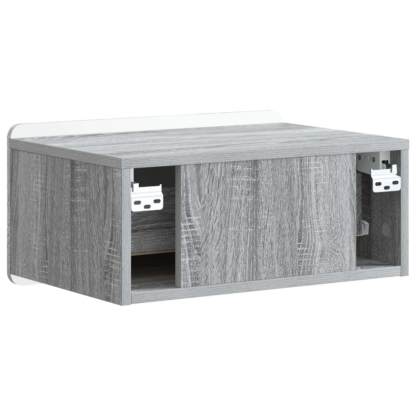 vidaXL Τοίχου Κρεμαστό Κομοδίνο 2 τμχ. Γκρι Sonoma 49 x 34,5 x 24 εκ.