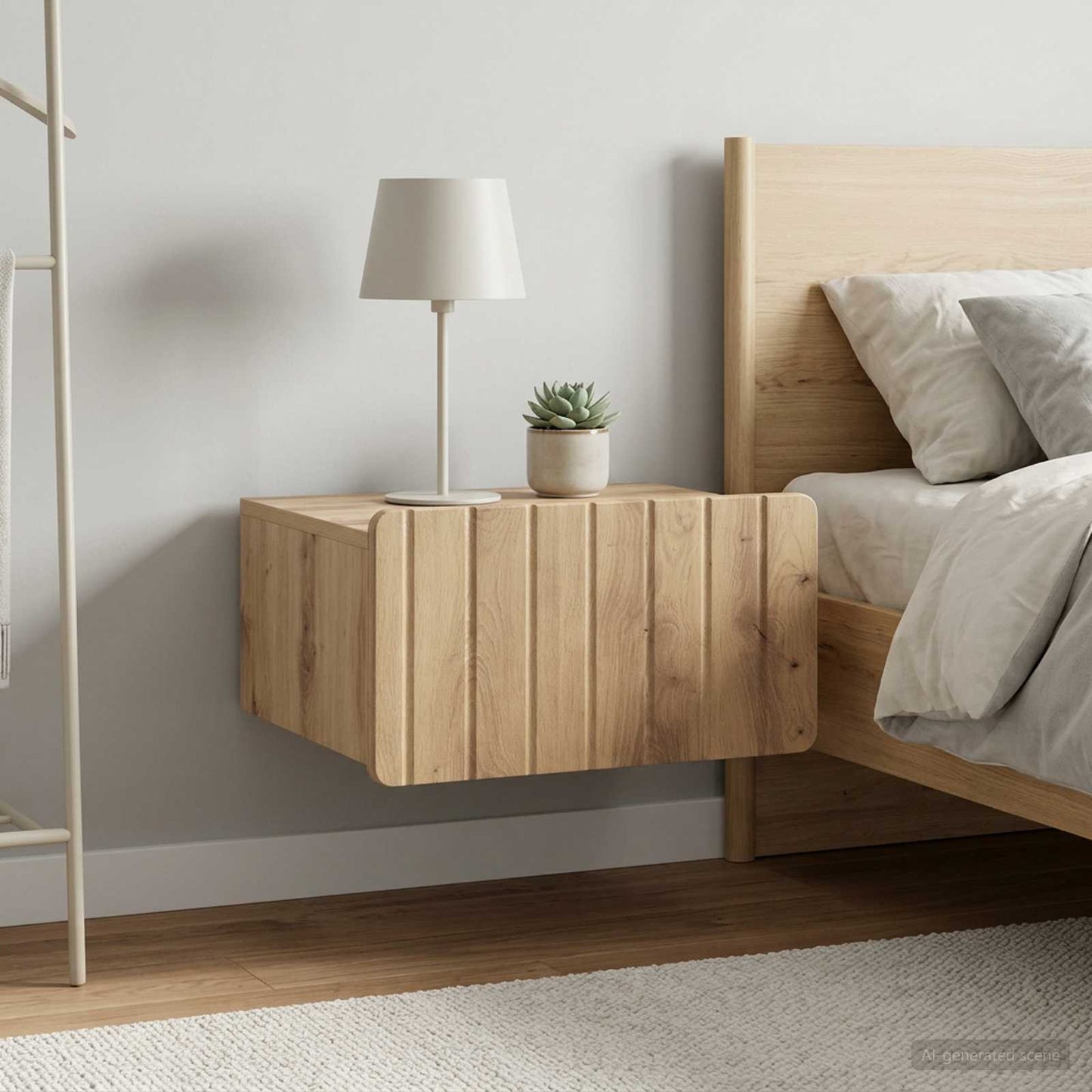 vidaXL Τοίχου Κρεμαστό Κομοδίνο 2 τμχ. Artisan Δρυς 49 x 34,5 x 24 εκ.