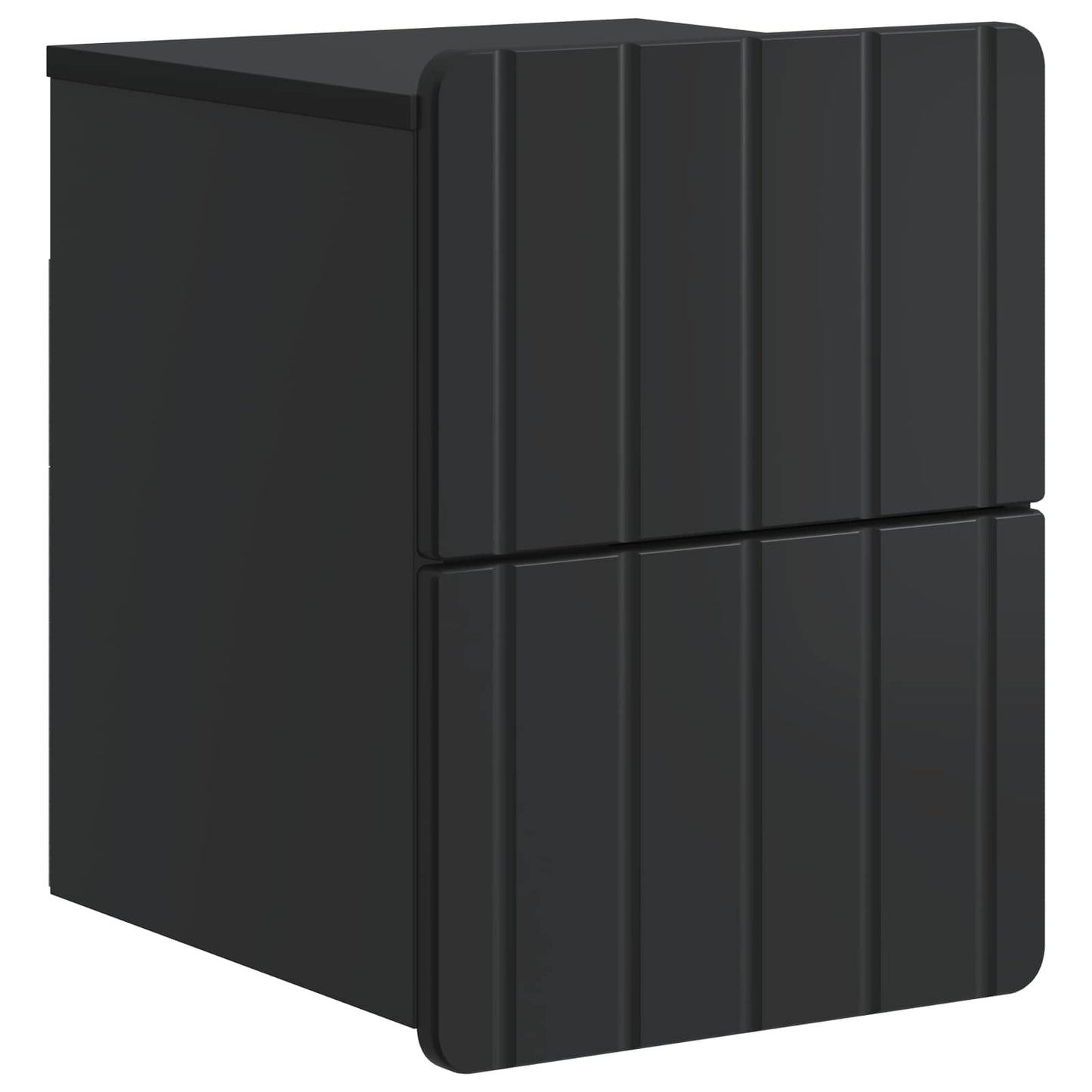 vidaXL Τοίχου Κρεμαστό Κομοδίνο 2 τμχ. Μαύρο 33 x 34,5 x 43 εκ.