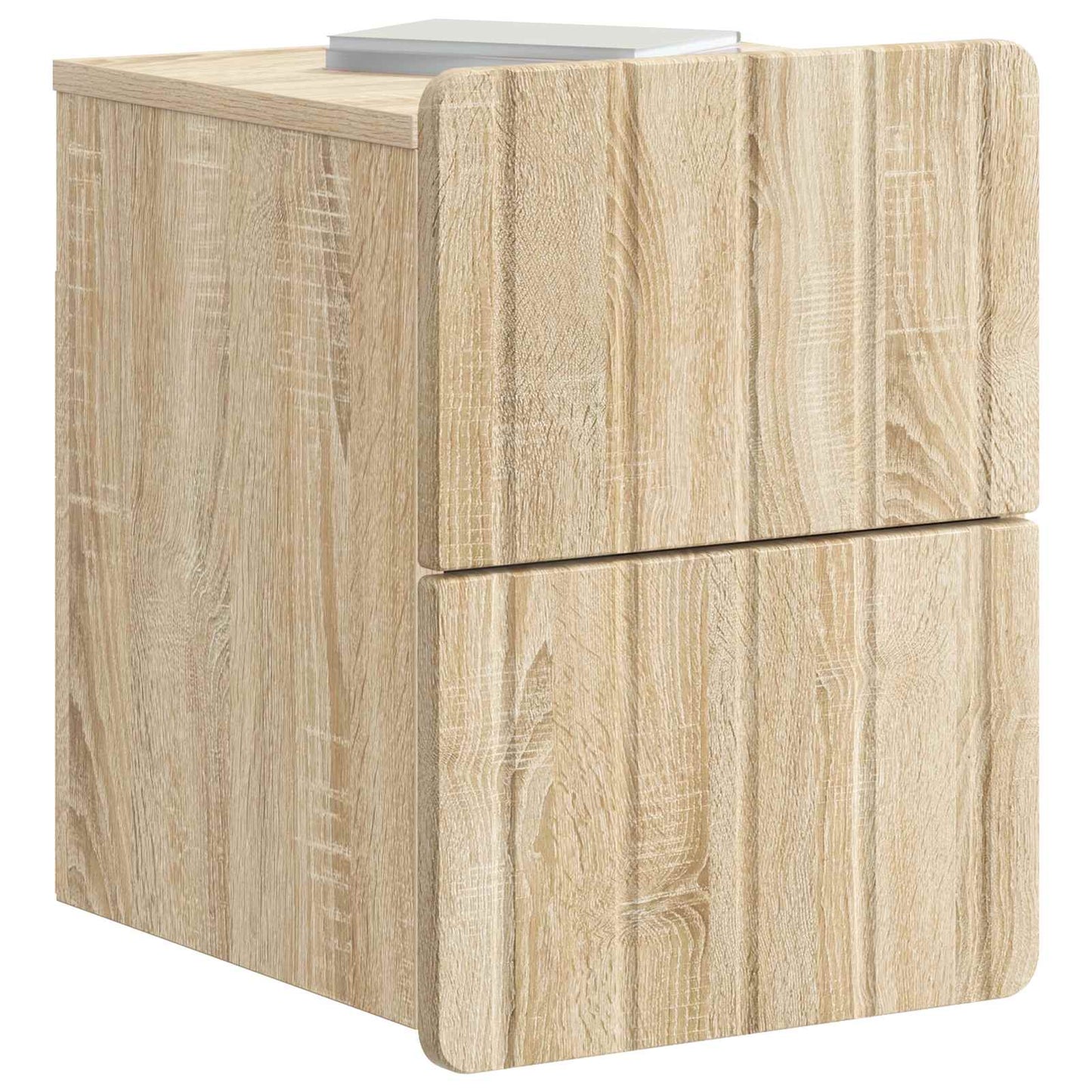 vidaXL Τοίχου Κρεμαστό Κομοδίνο 2 τμχ. Sonoma Δρυς 33 x 34,5 x 43 εκ.