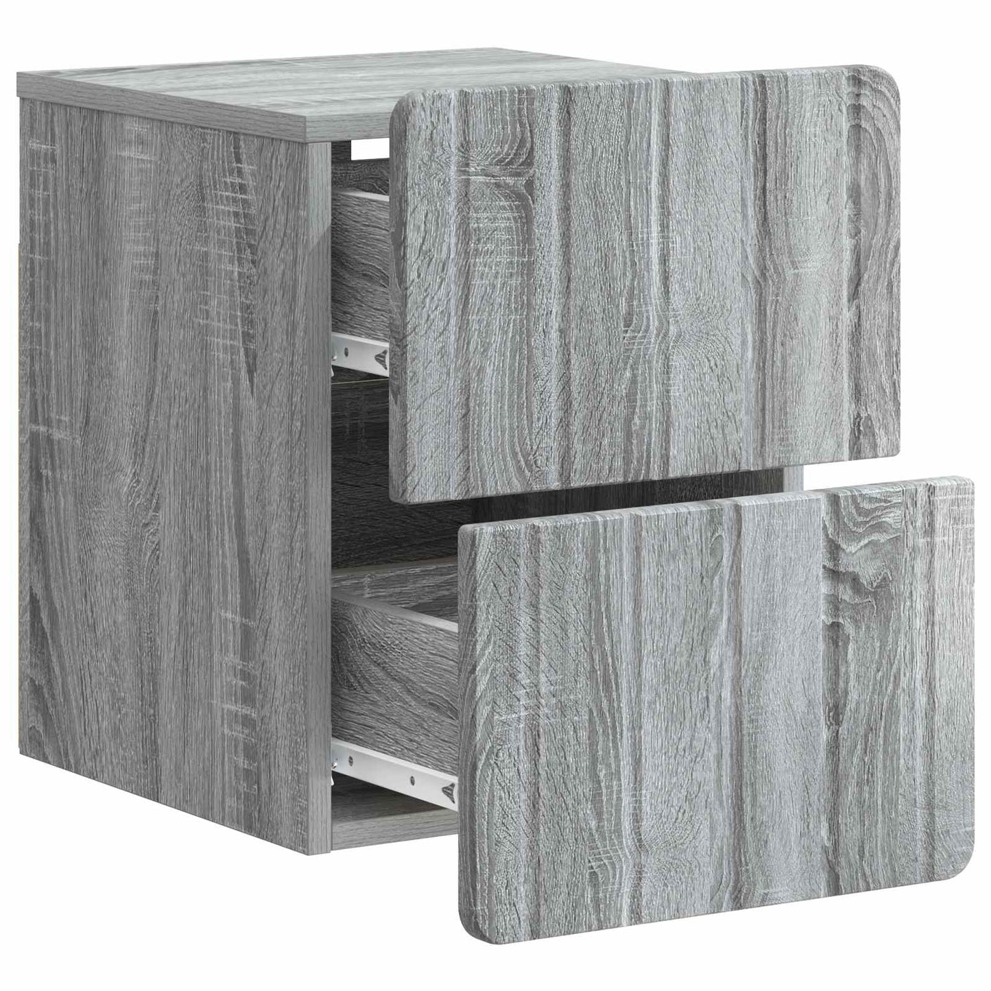 vidaXL Τοίχου Κρεμαστό Κομοδίνο 2 τμχ. Γκρι Sonoma 33 x 34,5 x 43 εκ.