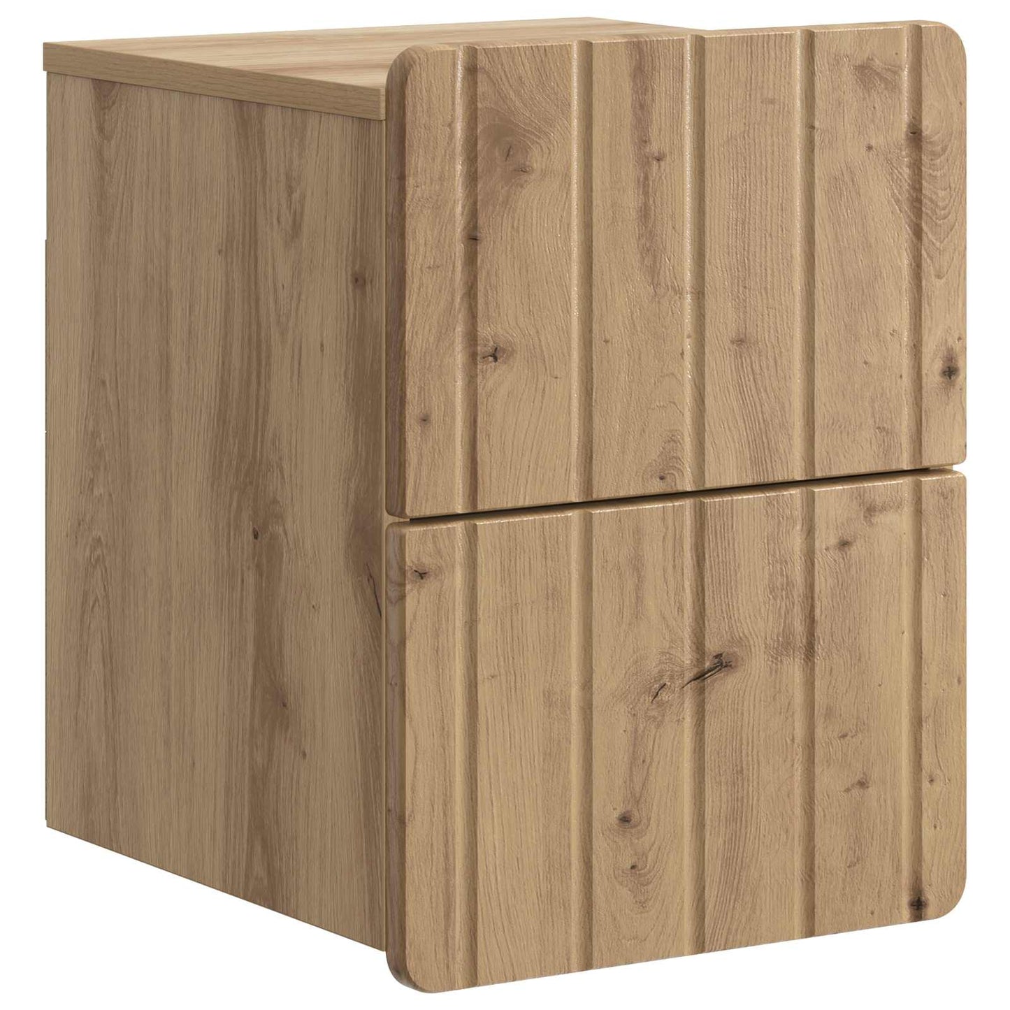 vidaXL Τοίχου Κρεμαστό Κομοδίνο 2 τμχ. Artisan Δρυς 33 x 34,5 x 43 εκ.