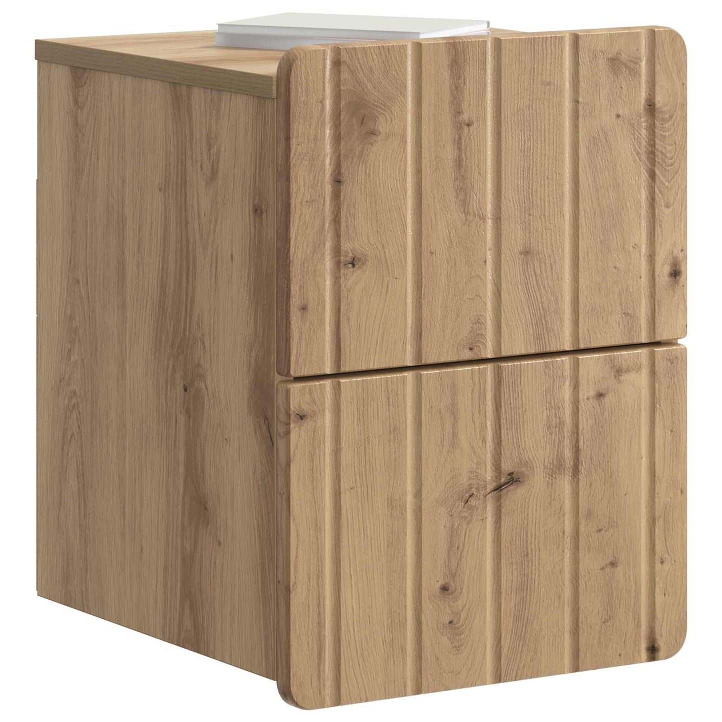 vidaXL Τοίχου Κρεμαστό Κομοδίνο 2 τμχ. Artisan Δρυς 33 x 34,5 x 43 εκ.