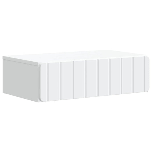 vidaXL Τραπεζάκι Τοίχου Λευκό 59 x 34,5 x 17 εκ. Επεξεργασμένο Ξύλο