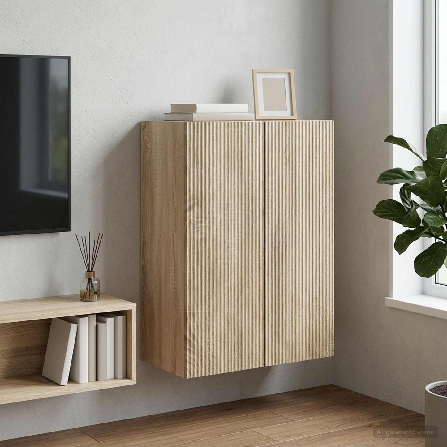 vidaXL Τοίχου Ντουλάπα 66 x 34,5 x 90 εκ Επεξεργασμένο Ξύλο
