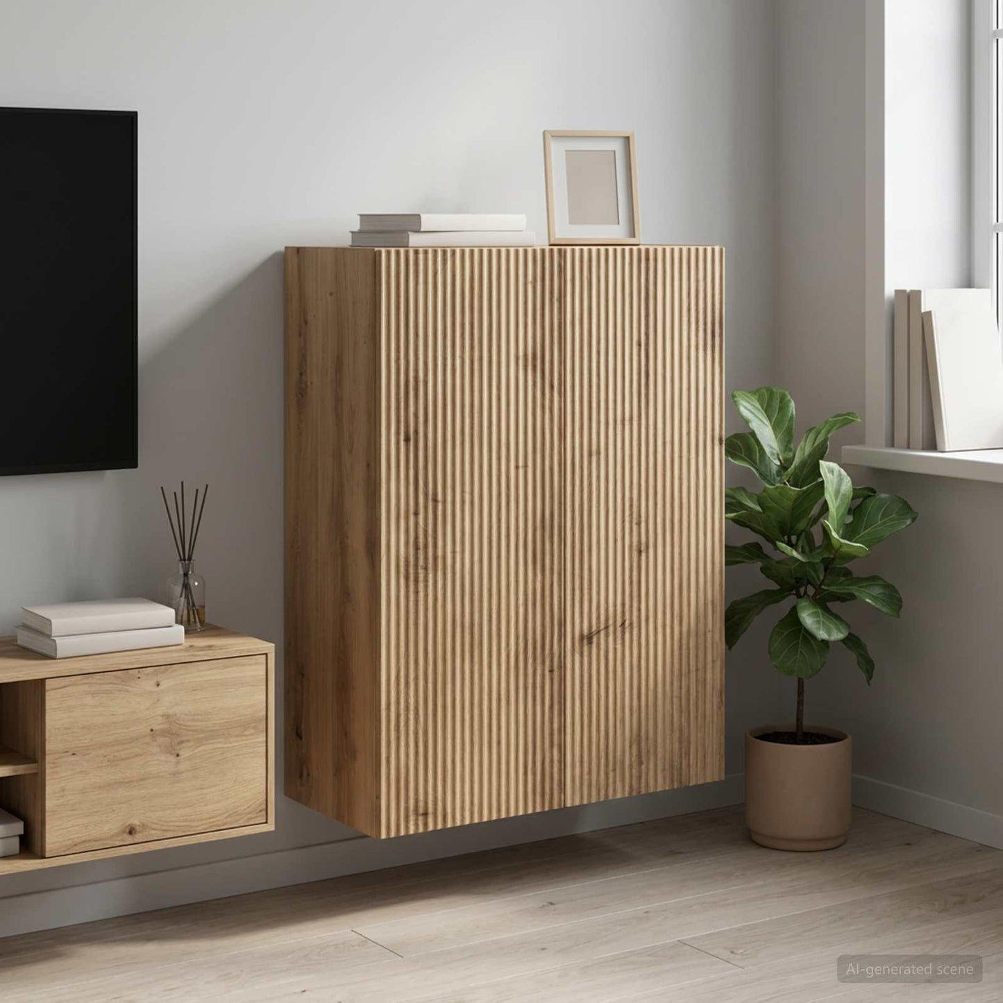 vidaXL Τοίχου Ντουλάπα 66 x 34,5 x 90 εκ Επεξεργασμένο Ξύλο