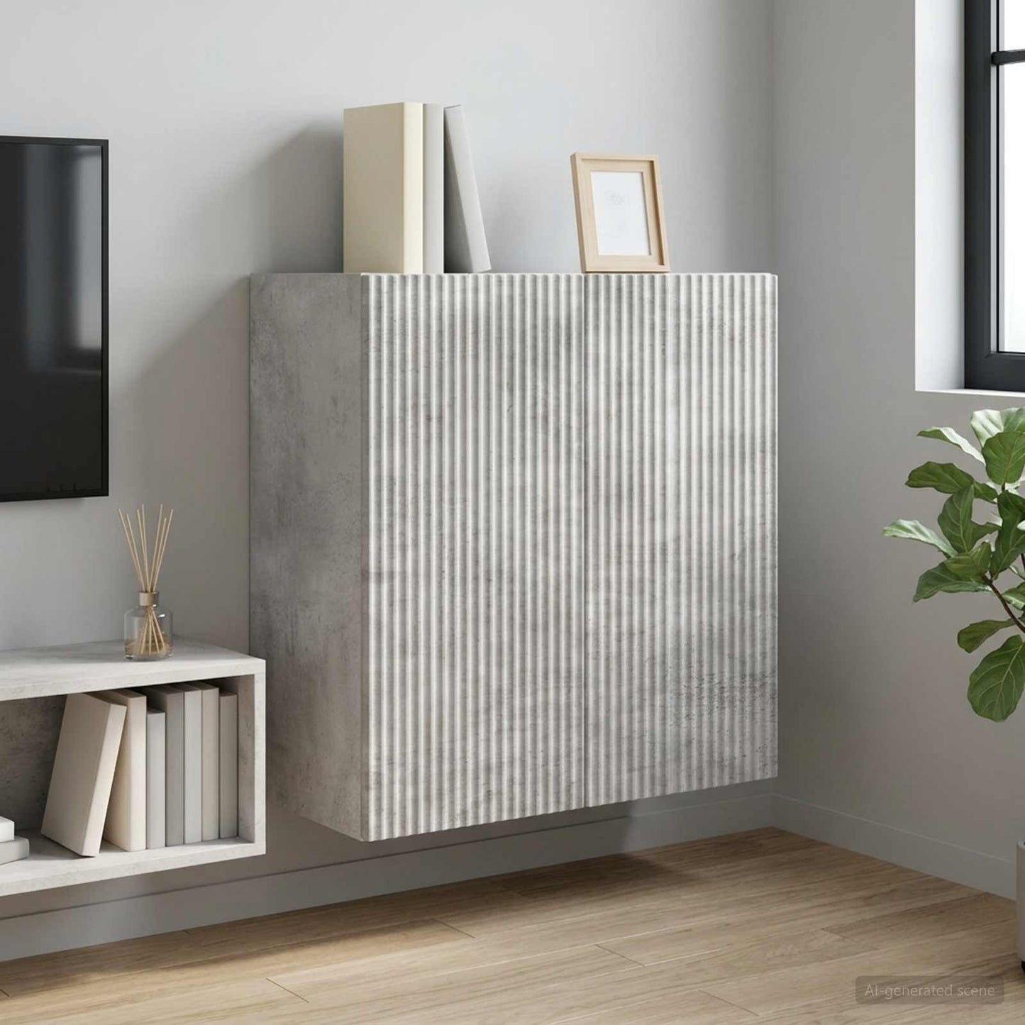 vidaXL Τοίχου Ντουλάπα 59 x 31 x 60 εκ Επεξεργασμένο Ξύλο