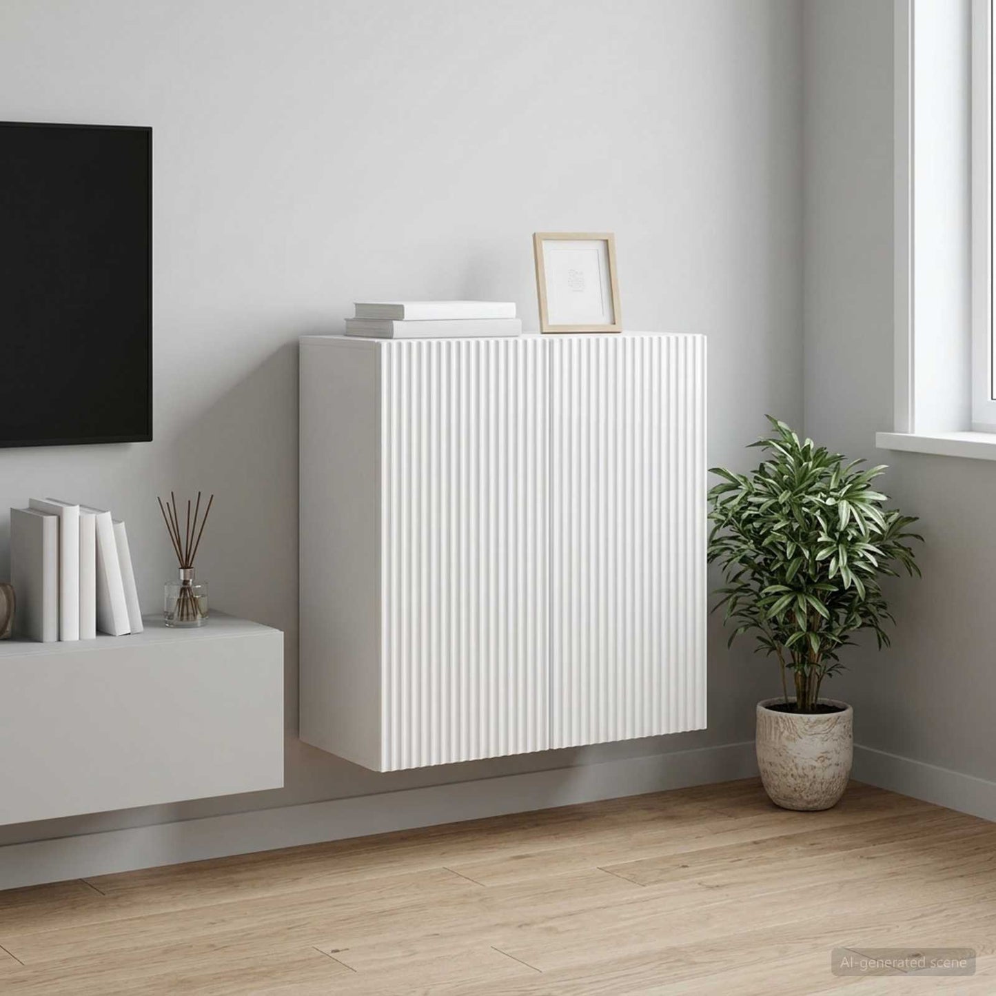 vidaXL Τοίχου Ντουλάπα 59 x 31 x 60 εκ Επεξεργασμένο Ξύλο
