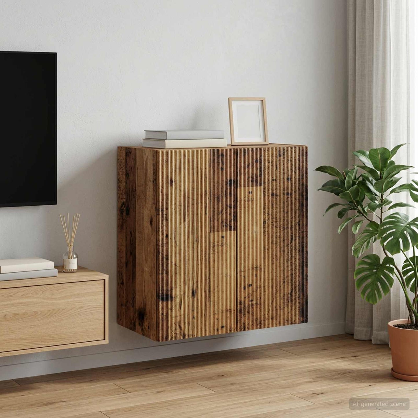 vidaXL Τοίχου Ντουλάπα 59 x 31 x 60 εκ Επεξεργασμένο Ξύλο