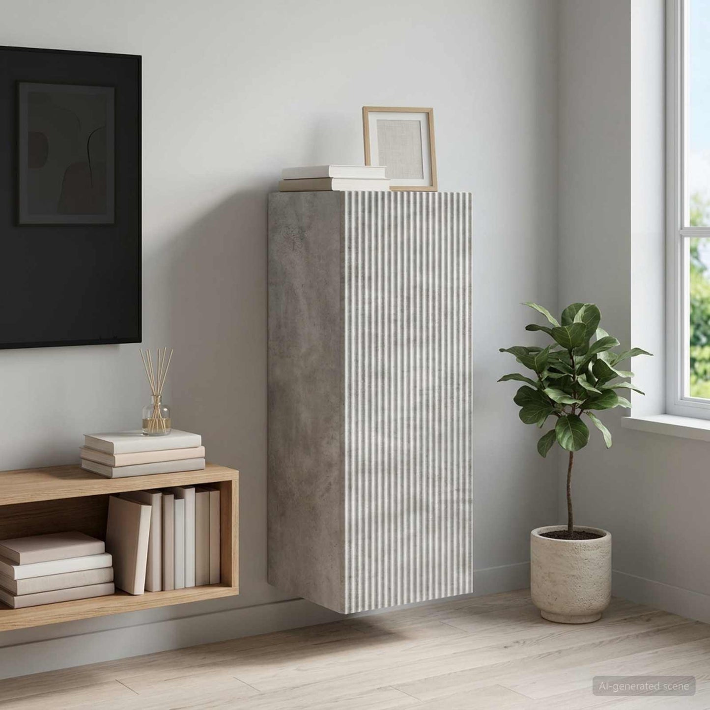 vidaXL Τοίχου Ντουλάπα 33 x 34,5 x 90 εκ Επεξεργασμένο Ξύλο