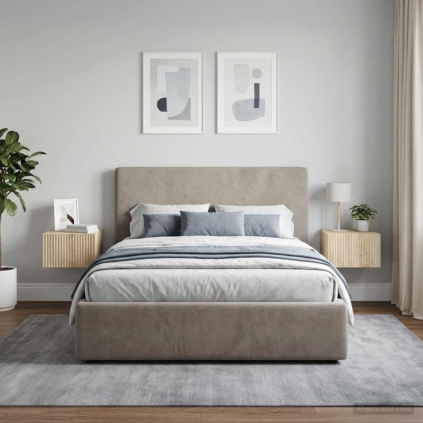 vidaXL Τοίχου Κρεμαστό Κομοδίνο 2 τμχ. Sonoma Δρυς 33 x 34,5 x 20 εκ