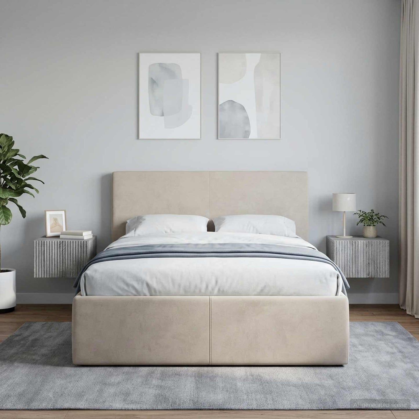 vidaXL Τοίχου Κρεμαστό Κομοδίνο 2 τμχ. Γκρι Sonoma 33 x 34,5 x 20 εκ