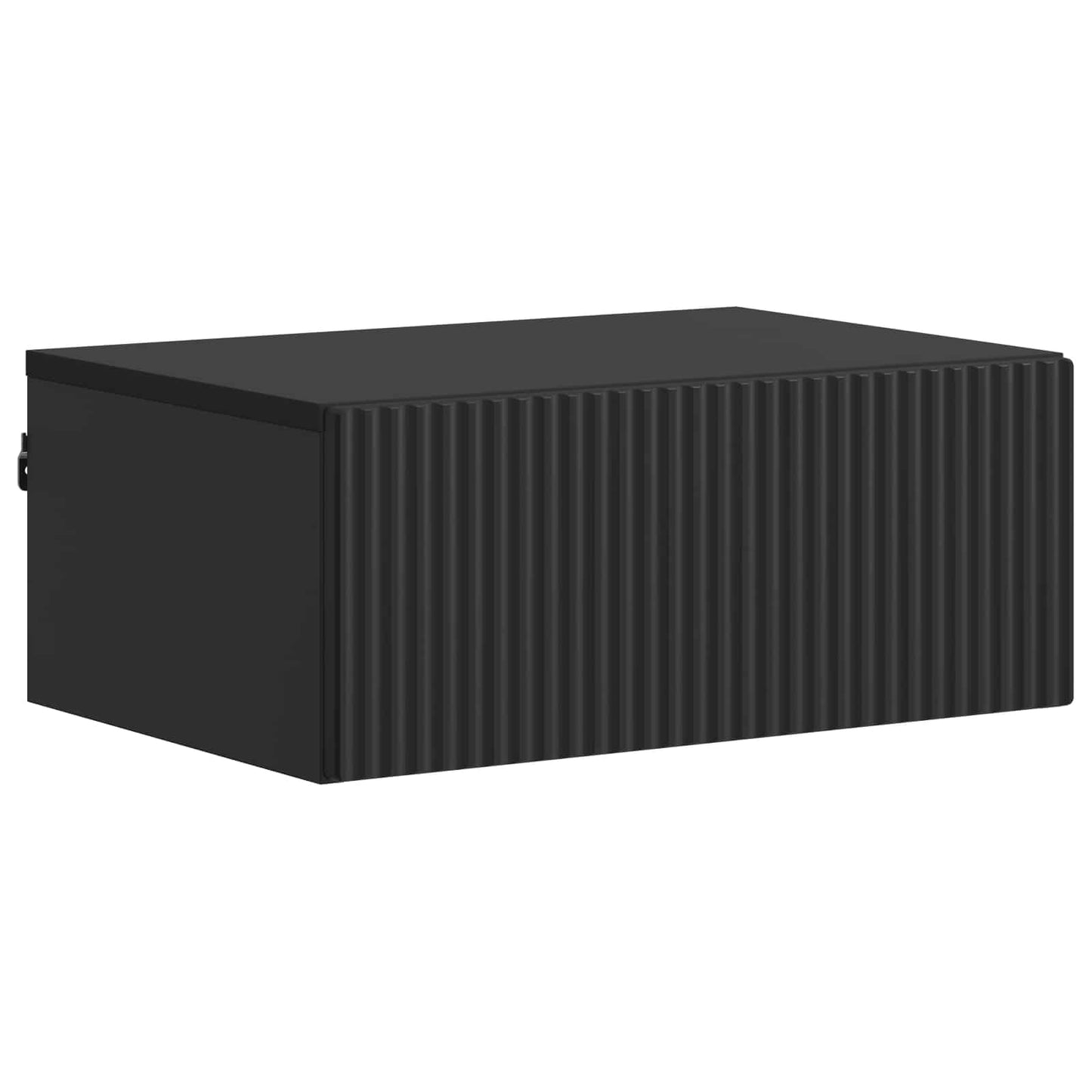 vidaXL Τοίχου Κρεμαστό Κομοδίνο 2 τμχ. Μαύρο 49 x 34,5 x 20 εκ.