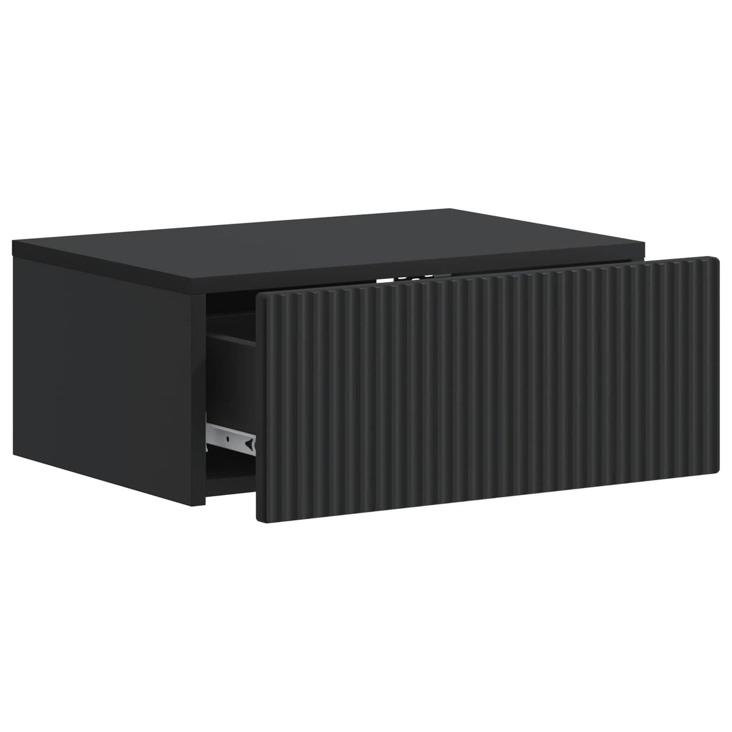 vidaXL Τοίχου Κρεμαστό Κομοδίνο 2 τμχ. Μαύρο 49 x 34,5 x 20 εκ.