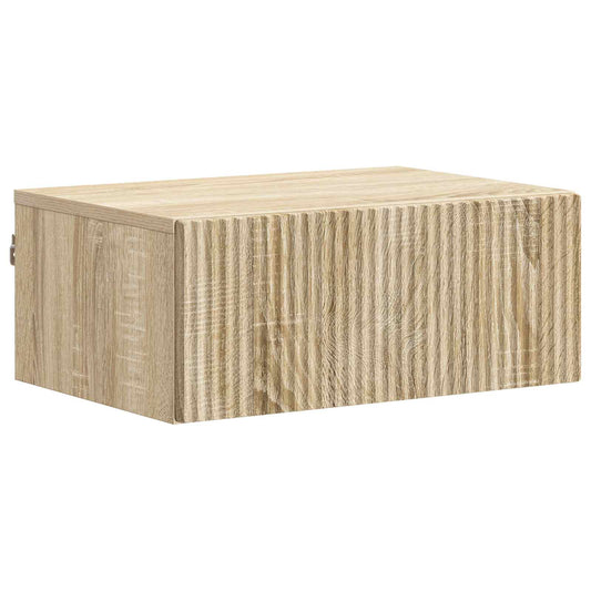 vidaXL Τοίχου Κρεμαστό Κομοδίνο Sonoma Δρυς 49 x 34,5 x 20 εκ.