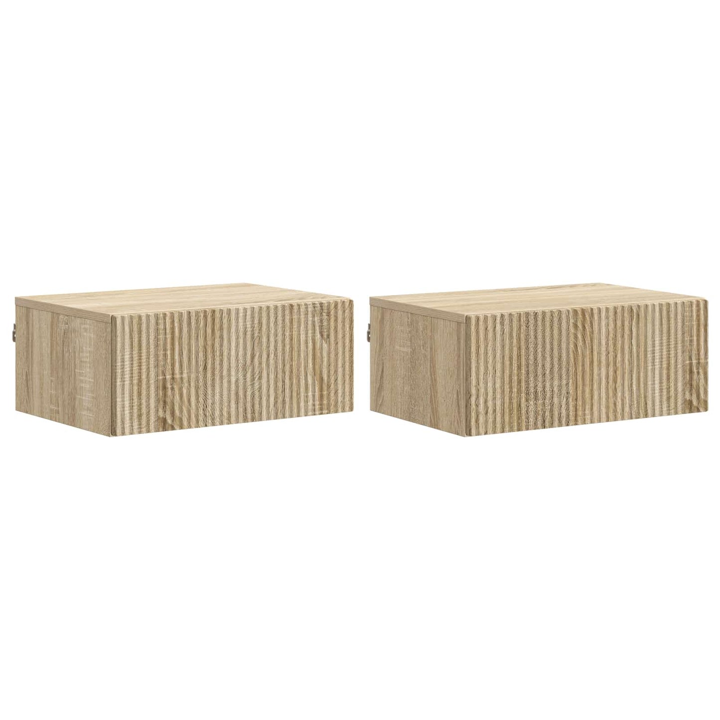 vidaXL Τοίχου Κρεμαστό Κομοδίνο 2 τμχ. Sonoma Δρυς 49 x 34,5 x 20 εκ.