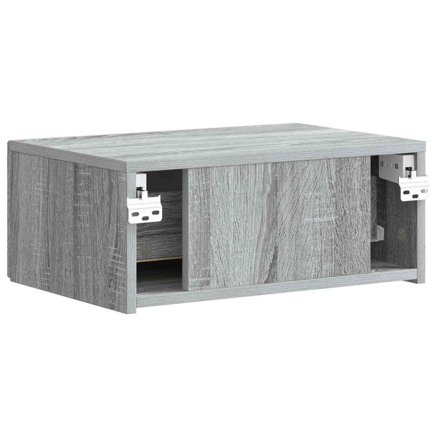 vidaXL Τοίχου Κρεμαστό Κομοδίνο 2 τμχ. Γκρι Sonoma 49 x 34,5 x 20 εκ.