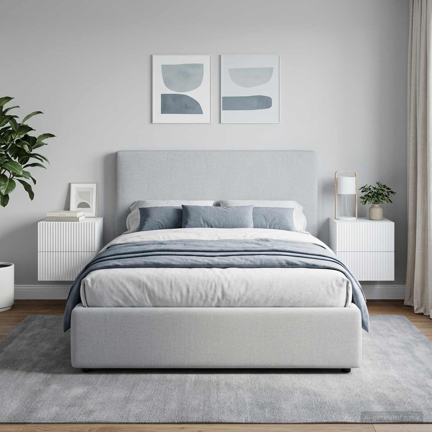 vidaXL Τοίχου Κρεμαστό Κομοδίνο 2 τεμ. Λευκό 33 x 34,5 x 40 εκ
