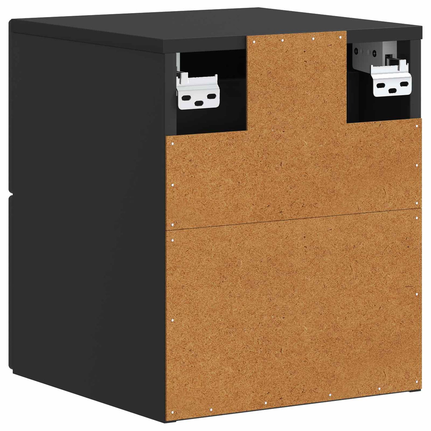 vidaXL Τοίχου Κρεμαστό Κομοδίνο 2 τμχ. Μαύρο 33 x 34,5 x 40 εκ
