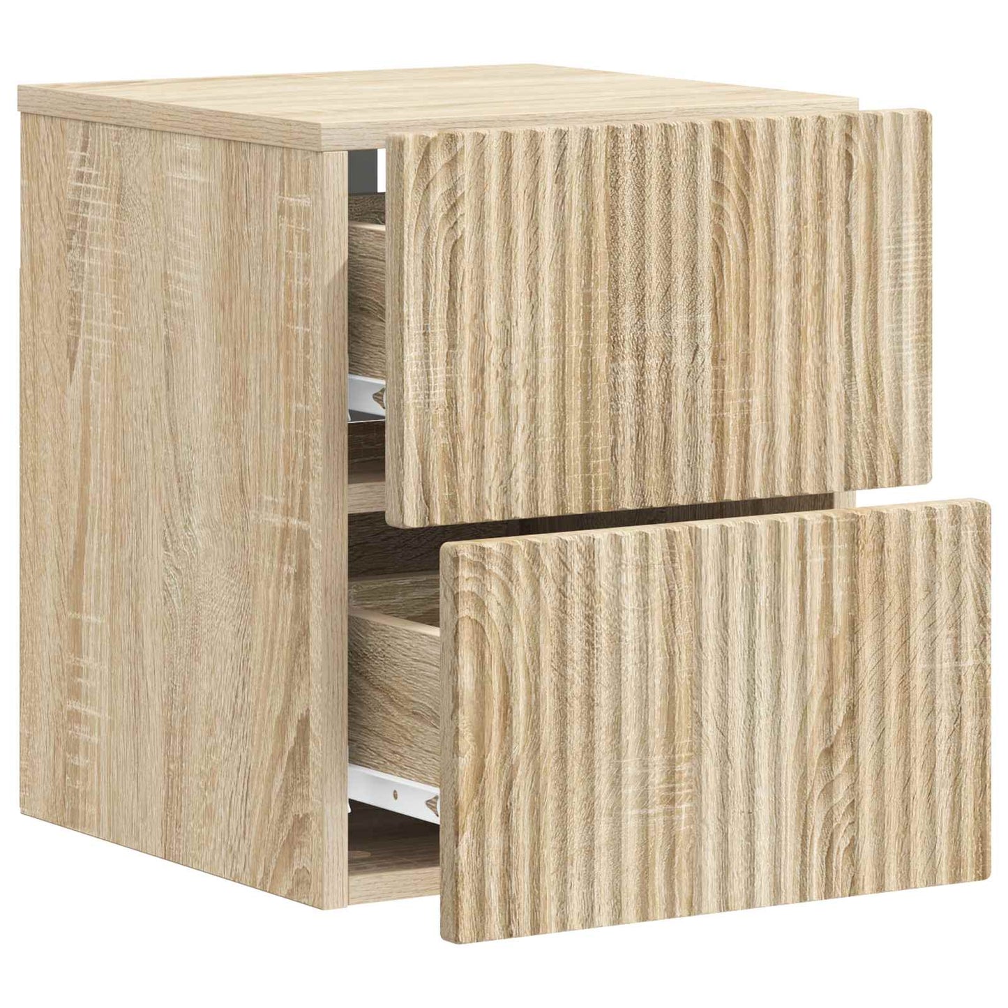 vidaXL Τοίχου Κρεμαστό Κομοδίνο 2 τμχ. Sonoma Δρυς 33 x 34,5 x 40 εκ